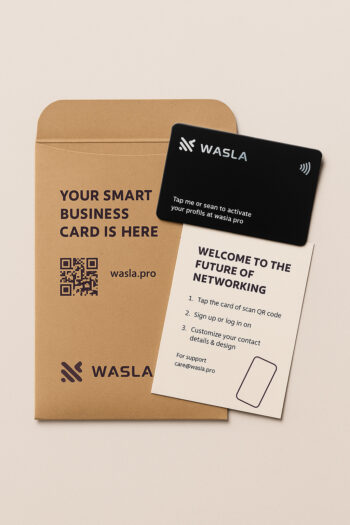 Wasla Card Black NFC Smart Business Card